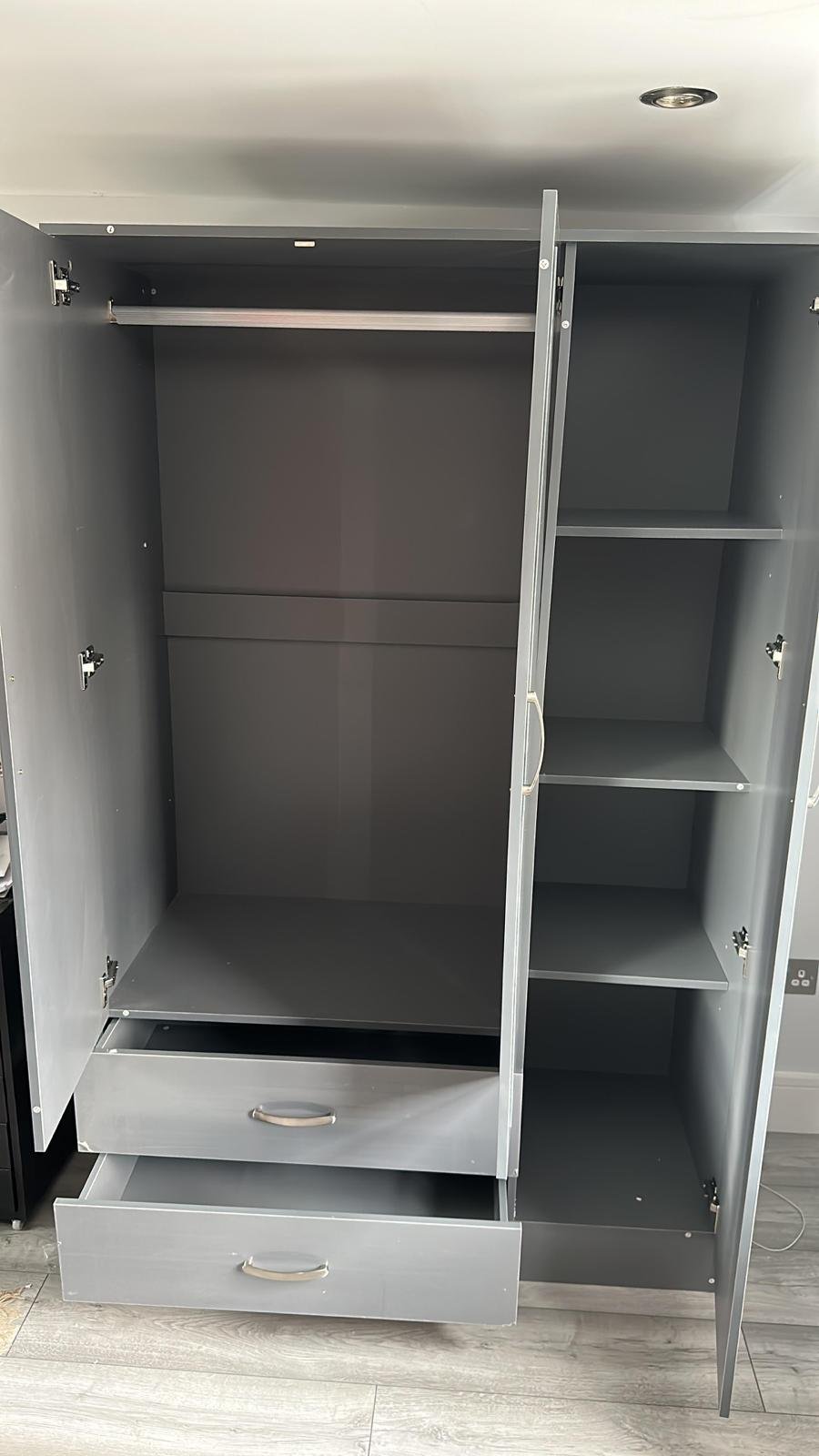 brand new 3 door wardrobe fully assembled – spacious bedroom storage