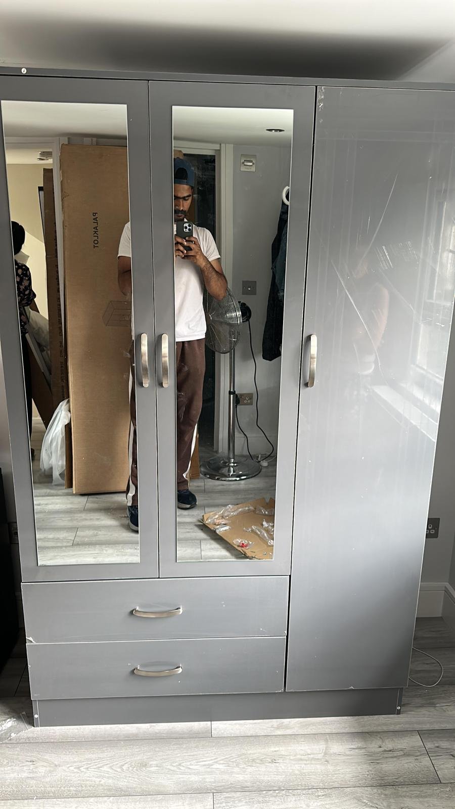 brand new 3 door wardrobe fully assembled – spacious bedroom storage