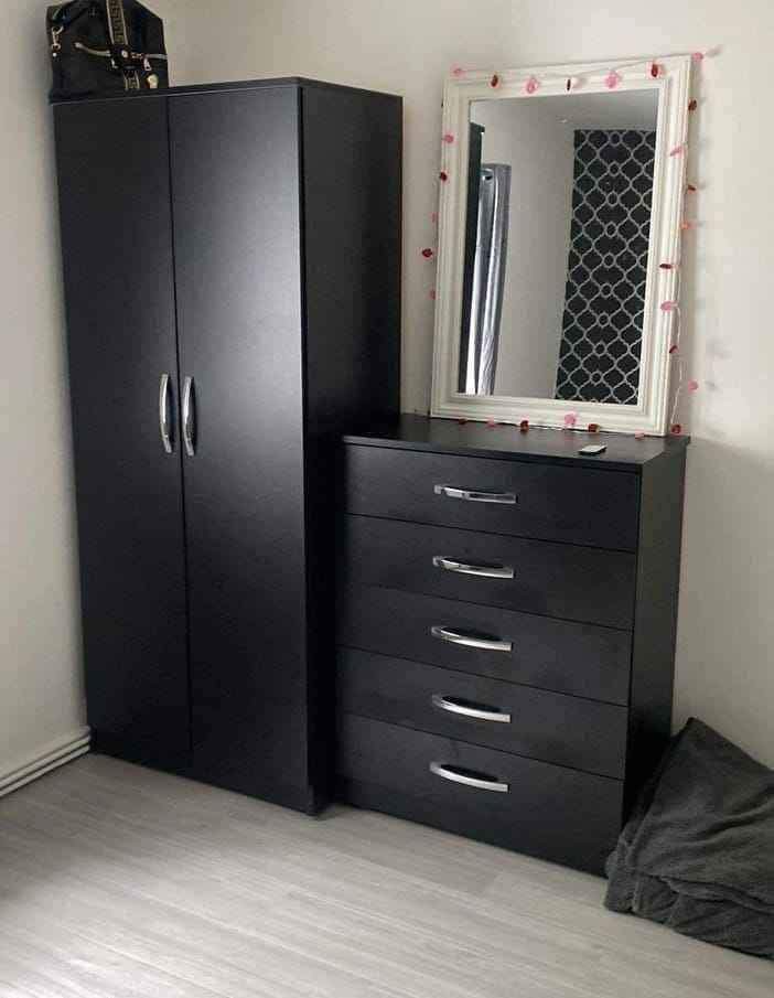 new 2 door gents wardrobe fully built with hanging & shelving space