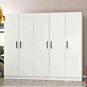 new 5 door wardrobe with expanded hanging & shelving space