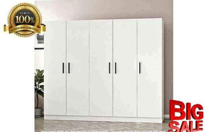 premium 5 door wardrobe extra storage – book now