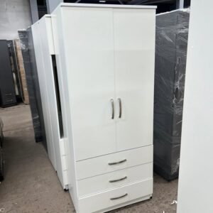 modern double door wardrobe for bedroom storage