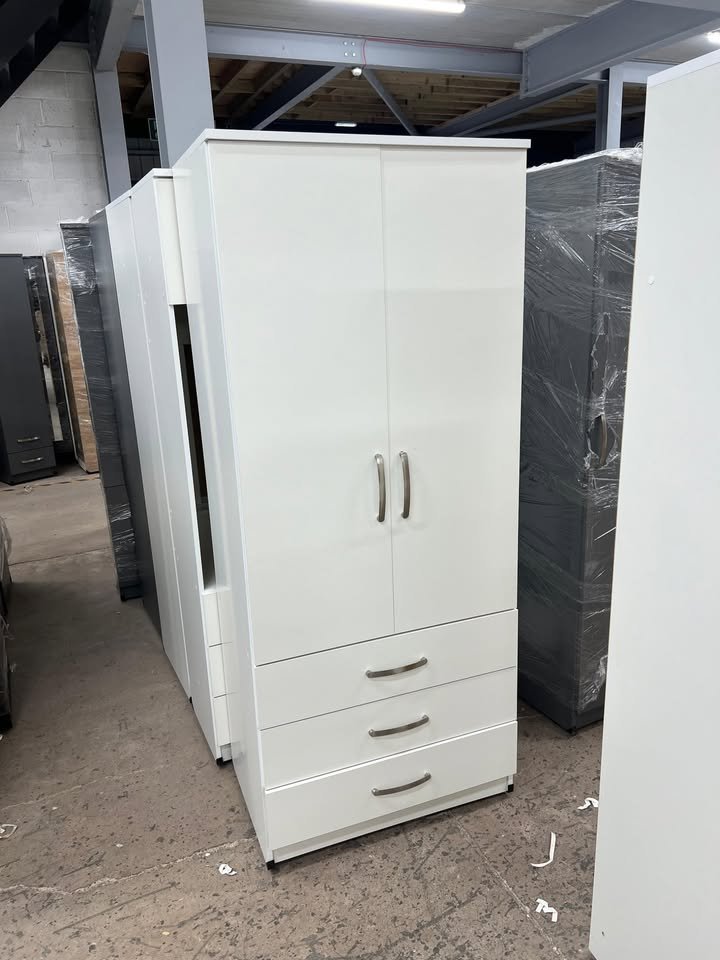 modern double door wardrobe for bedroom storage