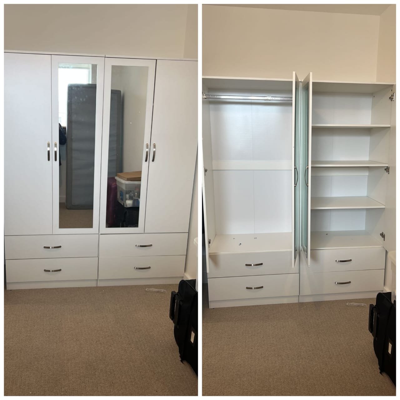 new 4 door wardrobe for modern bedrooms – fully assembled