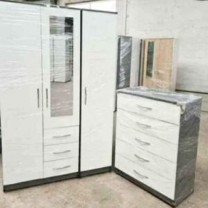 brand new 3 door wardrobe fully assembled – spacious bedroom storage