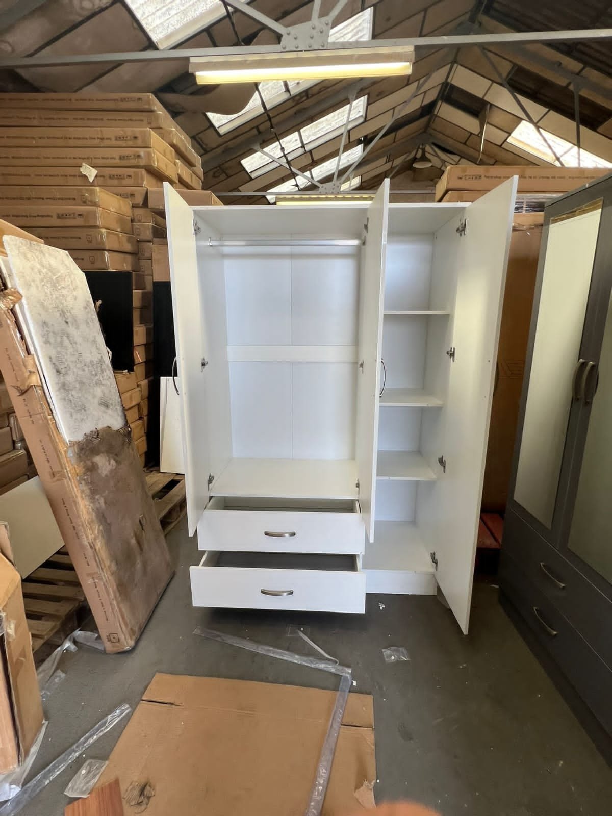 brand new 3 door wardrobe fully assembled – spacious bedroom storage