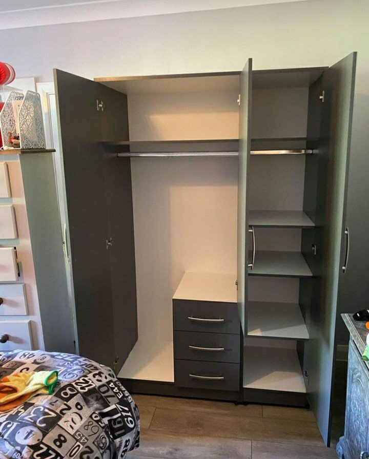 brand new 3 door wardrobe fully assembled – spacious bedroom storage