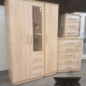 brand new 3 door wardrobe fully assembled – spacious bedroom storage