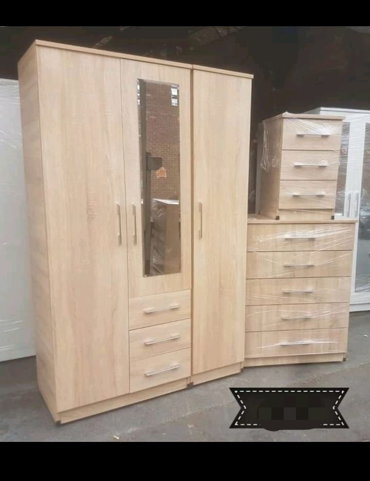 brand new 3 door wardrobe fully assembled – spacious bedroom storage