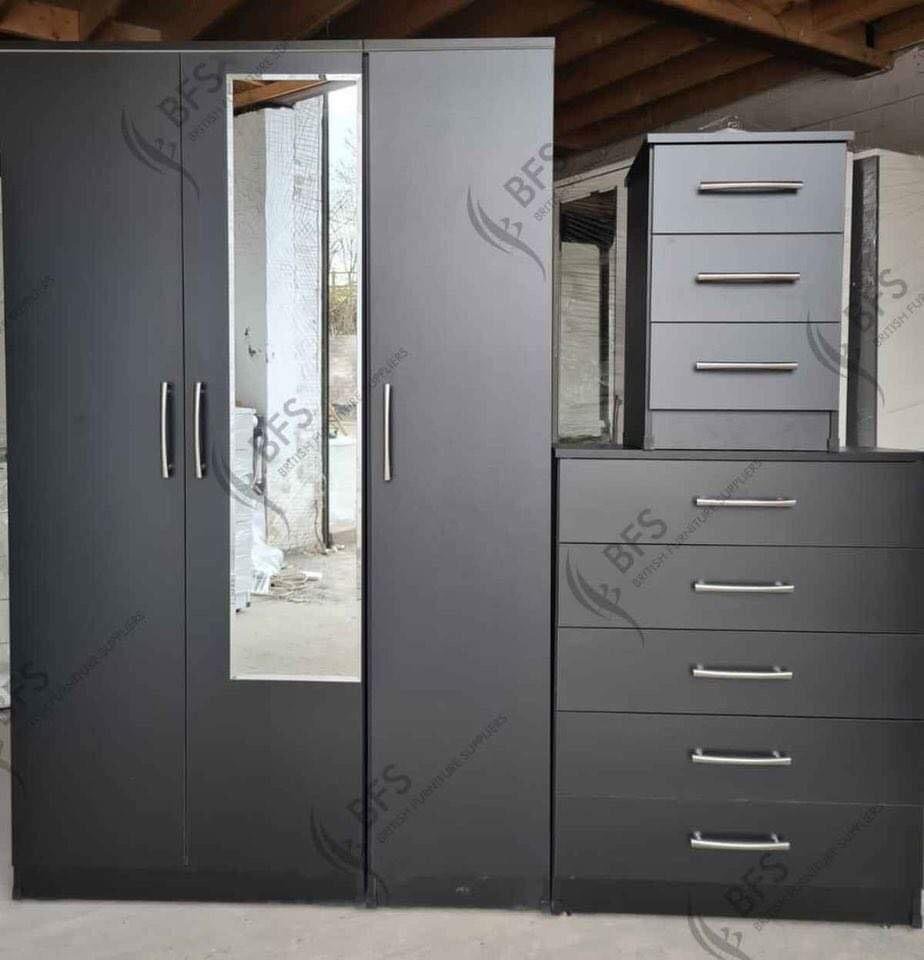 brand new 3 door wardrobe fully assembled – spacious bedroom storage