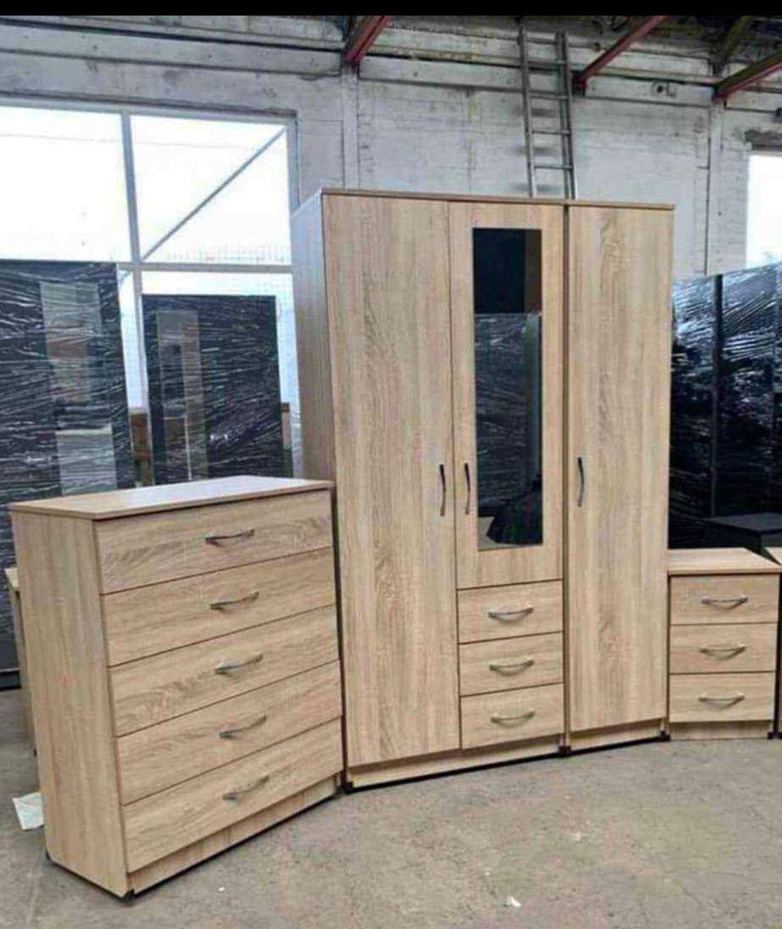 brand new 3 door wardrobe fully assembled – spacious bedroom storage