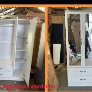 brand new 3 door wardrobe fully assembled – spacious bedroom storage