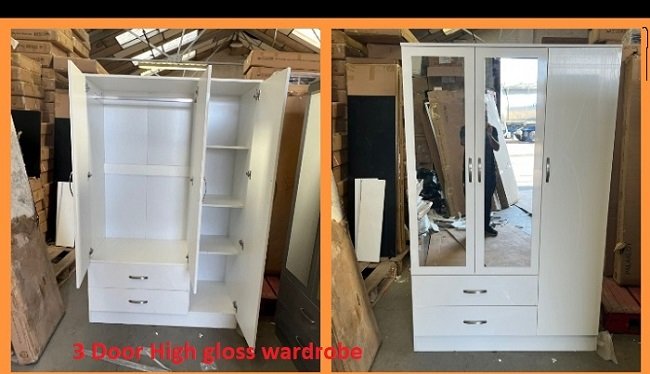 brand new 3 door wardrobe fully assembled – spacious bedroom storage