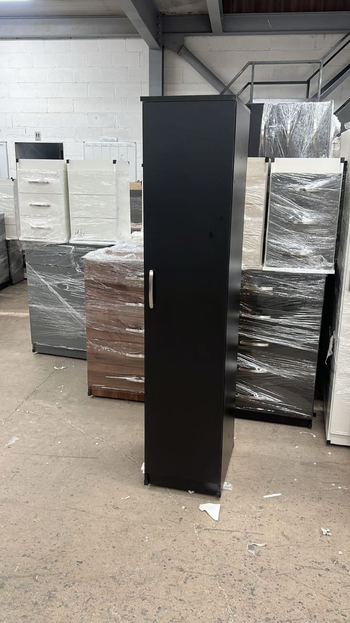 1 door plain wardrobe fully assembled with mirror & drawer storage