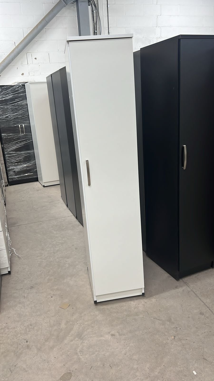 1 door plain wardrobe fully assembled with mirror & drawer storage