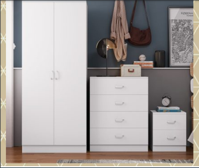 new 2 door gents wardrobe fully built with hanging & shelving space