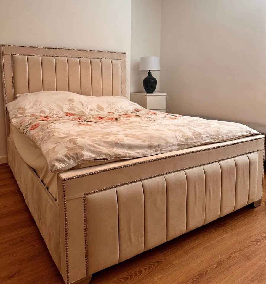 new hilton king panel bed with mattress – luxury hotel style bed set (uk king size)