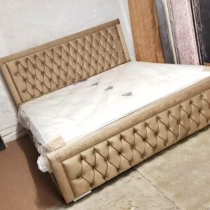 hilton double size bed with mattress – stylish & comfortable divan bed set (uk standard size)