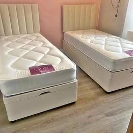 gnk divan single bed with mattress – complete divan bed set (uk standard size)