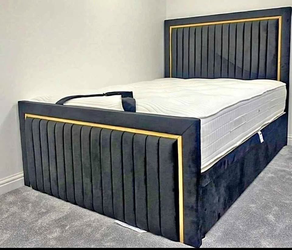 new hilton king panel bed with mattress – luxury hotel style bed set (uk king size)