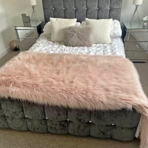 cube king size bed with mattress – modern box design luxury divan bed set (uk standard size)