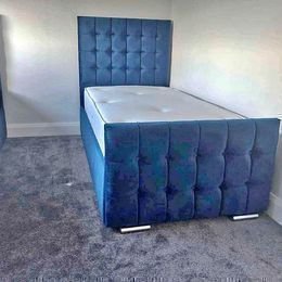 florida single bed with mattress – modern panel style divan bed set (uk standard size)