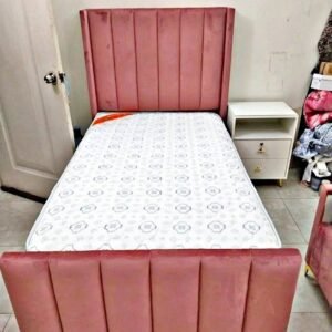 panel single size bed with mattress – classic panel design divan bed set (uk standard size)