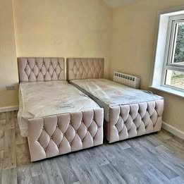 florida single bed with mattress – modern panel style divan bed set (uk standard size)