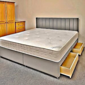 gnk super king size divan bed with mattress – extra spacious luxury bed set (uk standard size)