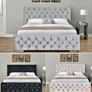 florida king size bed with mattress – premium panel design divan bed set (uk standard size)