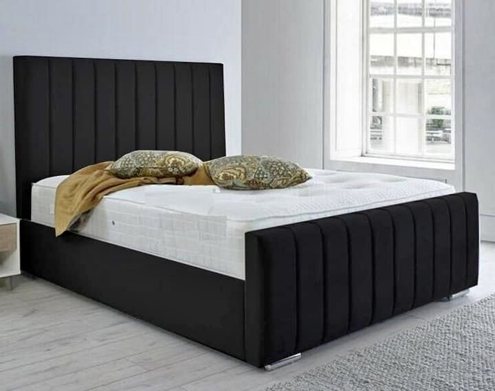 gio double size bed with mattress – modern & comfortable divan bed set (uk standard size)