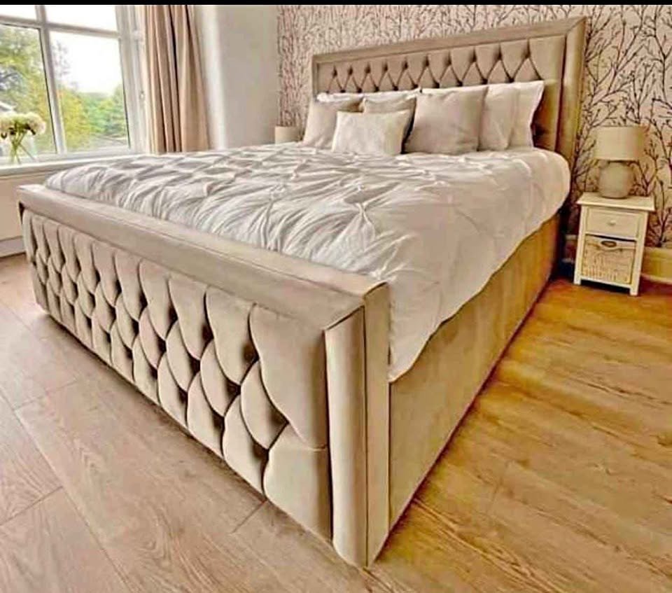 hilton super king size bed with mattress – extra large luxury divan bed set (uk standard size)