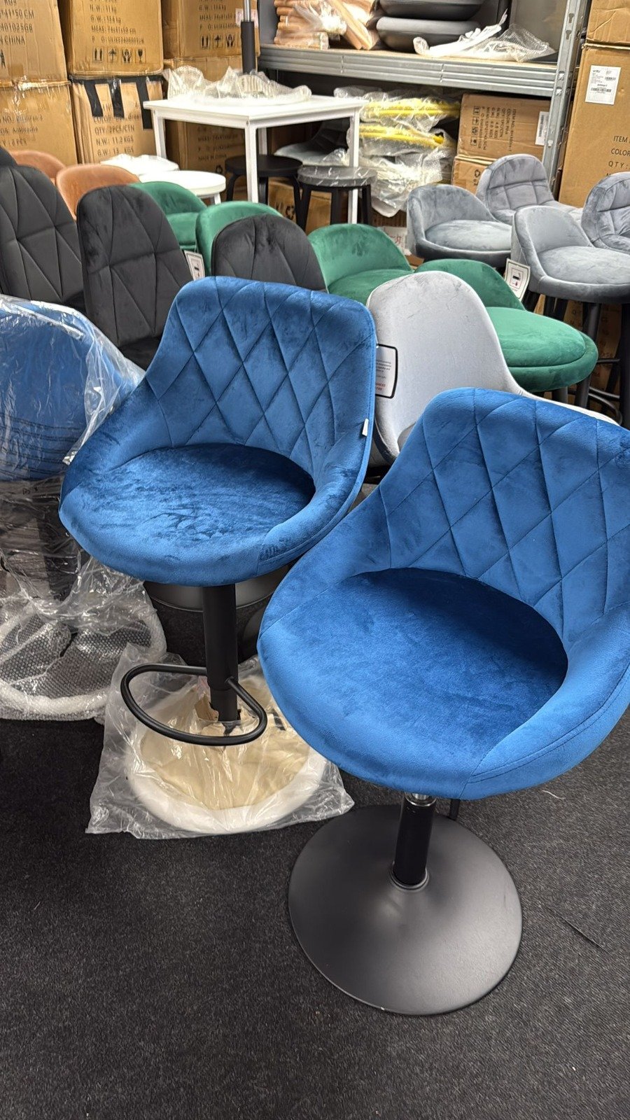 new woltu premium velvet swivel bar stool for kitchen & bar