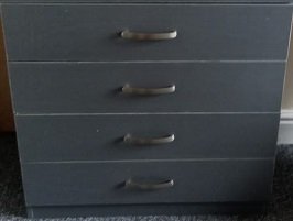 modern 4 drawer table with spacious storage availa