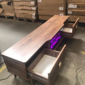 new brand compact tv unit with electric fireplace