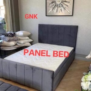 new gnk luxury panel bed – upholstered panel headboard bed frame (uk standard sizes)