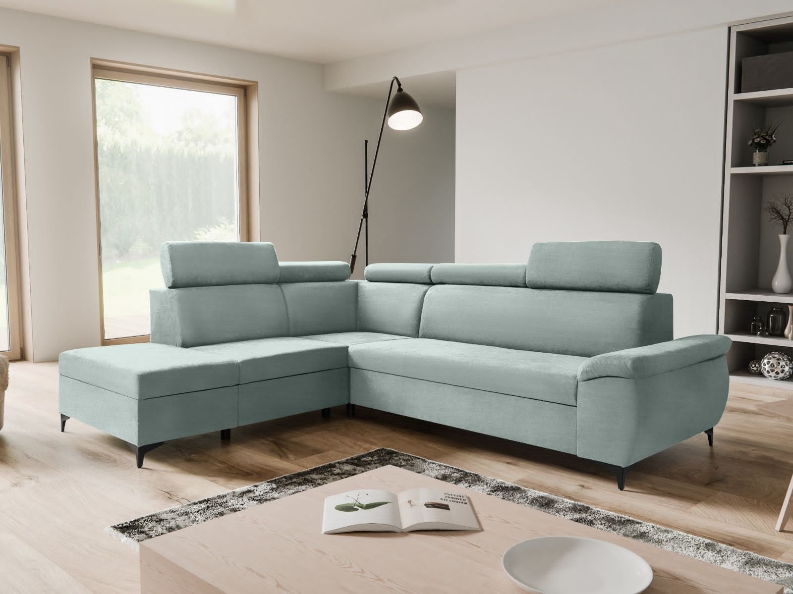new arctic corner sofa bed with ottoman storage – modern large size design