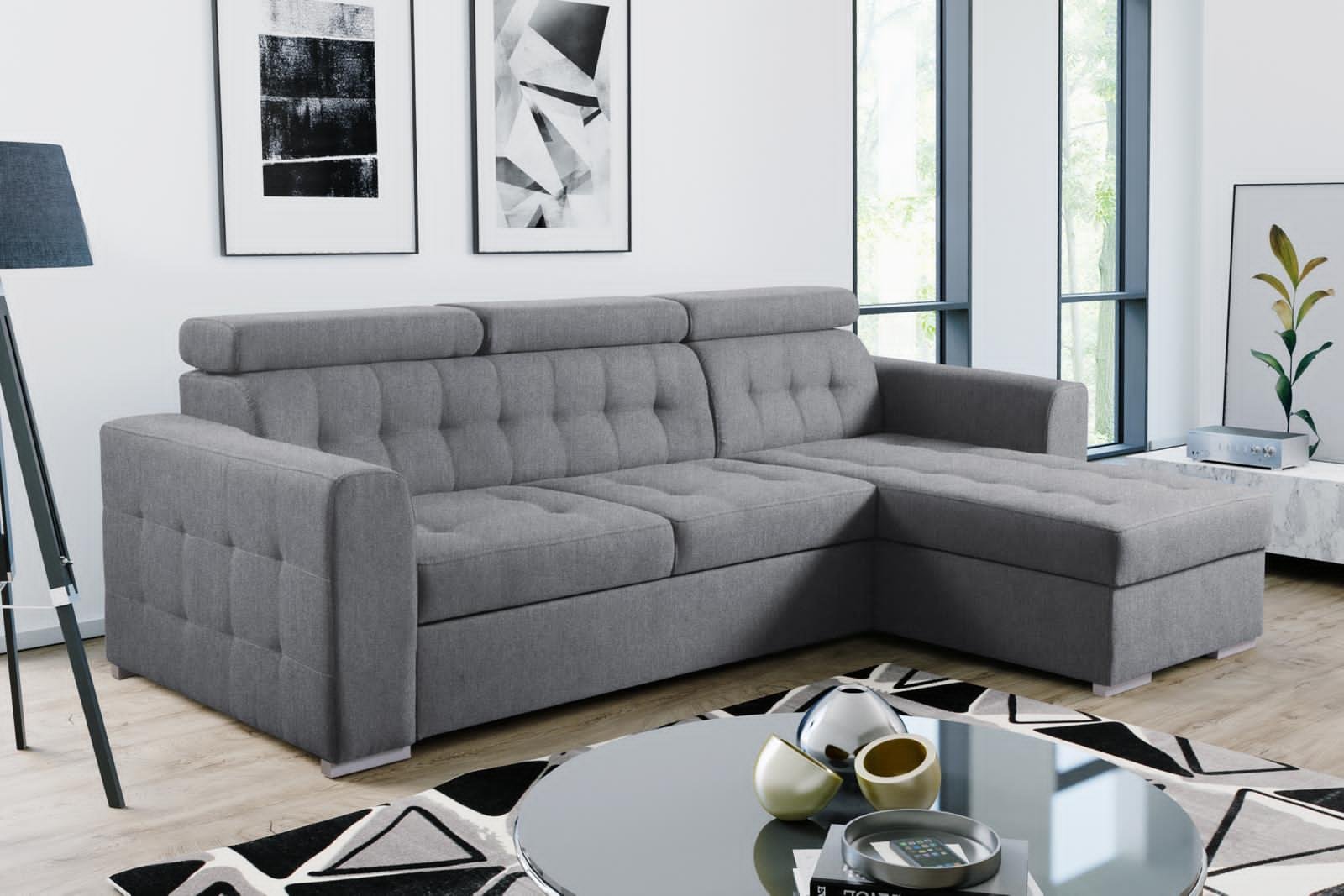 arctic corner sofa bed with ottoman storage – perfect for uk homes