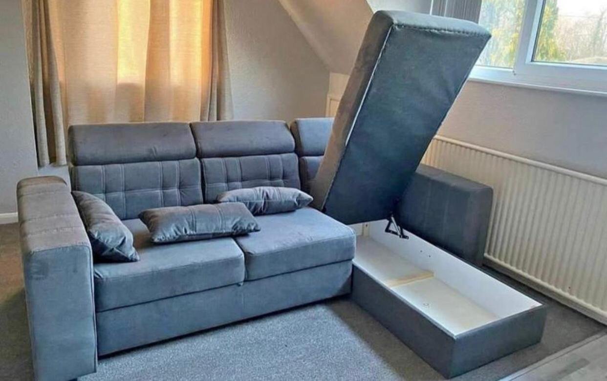 new arctic corner sofa bed with ottoman storage – modern large size design