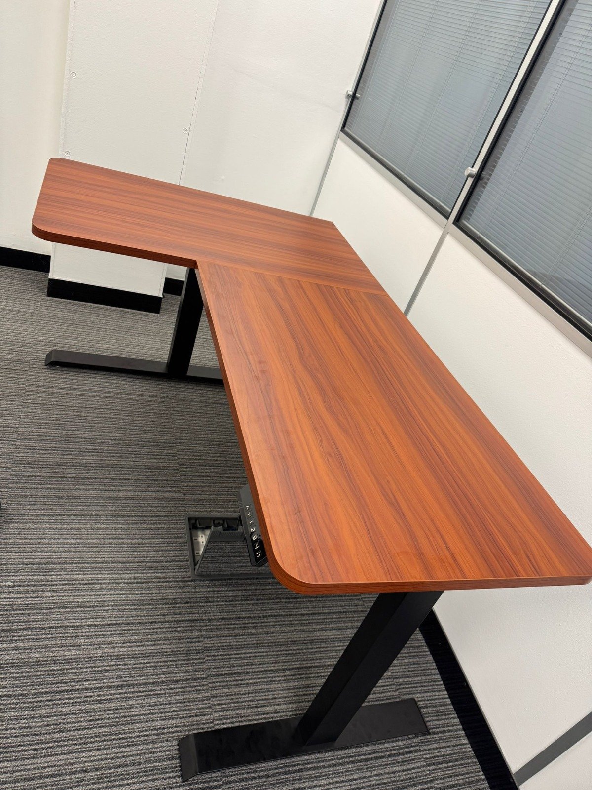 new brand l shape office desk with premium wooden top | modern executive workstation for home & office