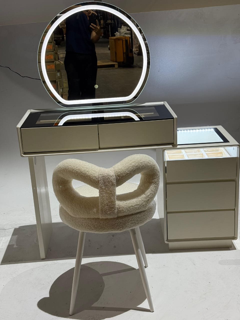 new stylish multi colour dressing table – hollywood mirror vanity with stool
