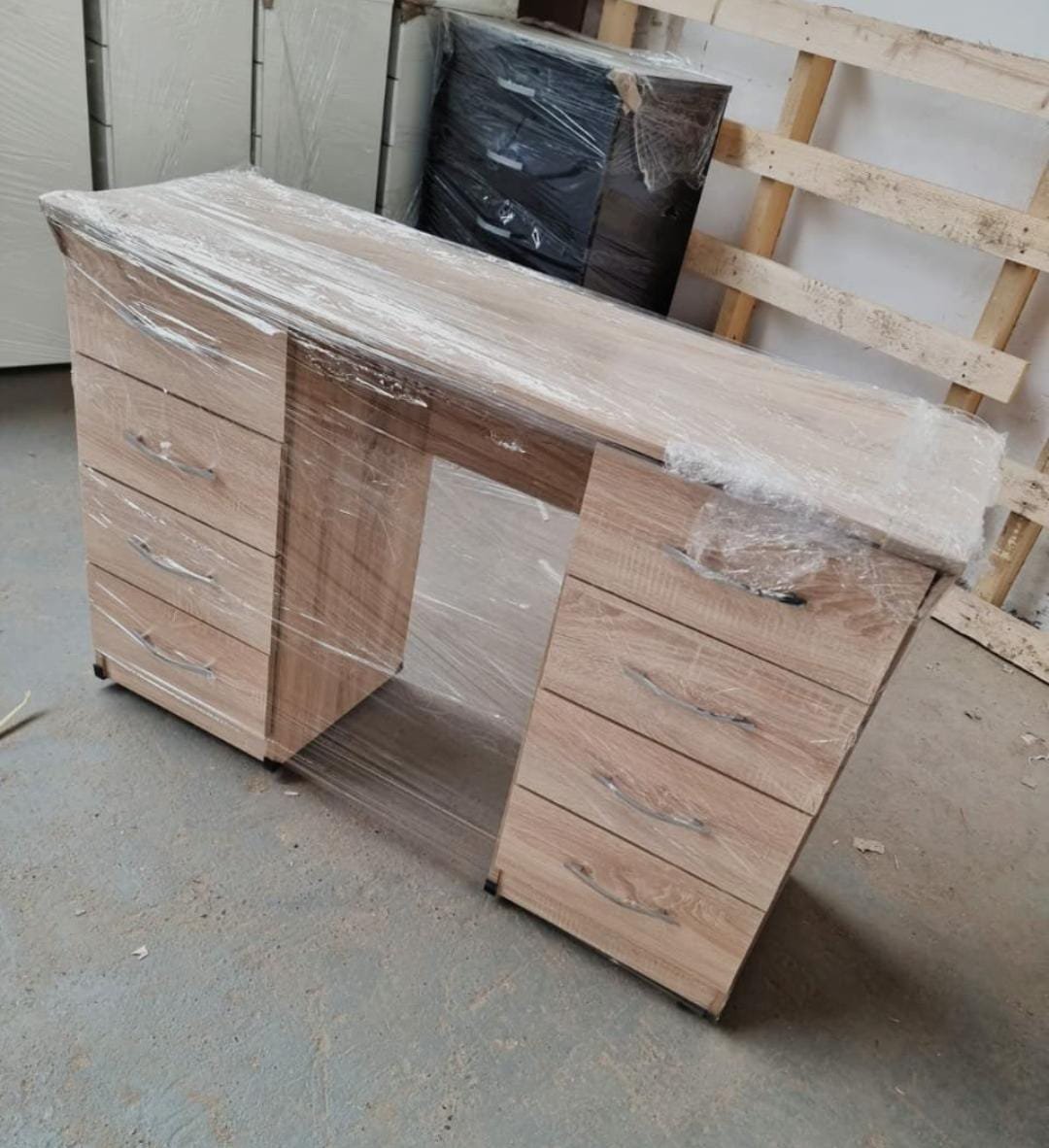 premium 8 drawer vanity table with mirror – large storage dressing desk