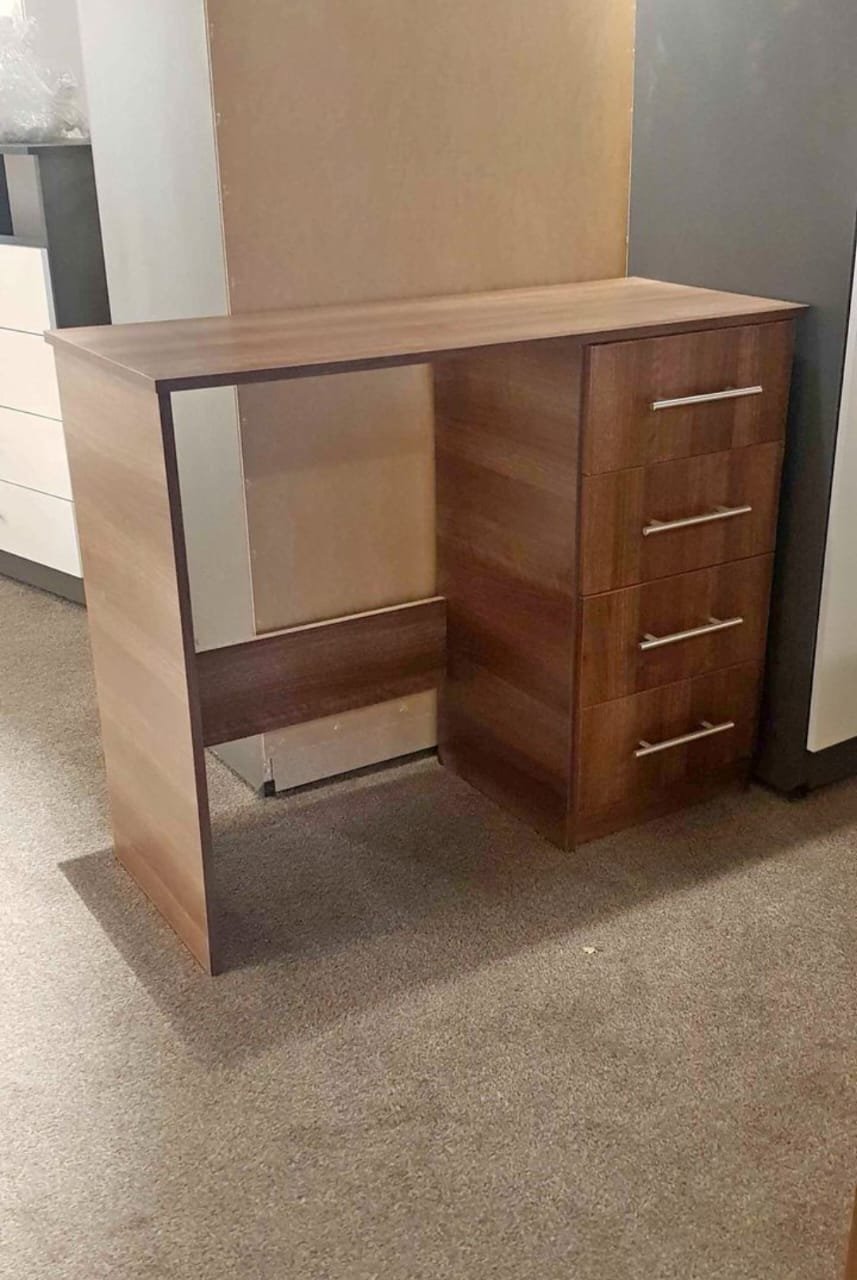 new compact 4 drawer dressing table – space saving storage table (uk)