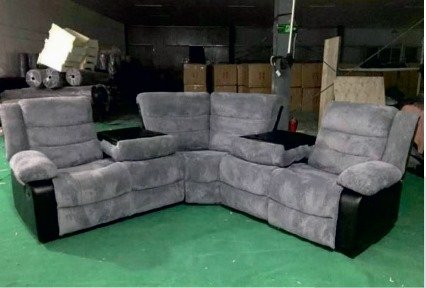 modern velvet corner recliner sofa suite