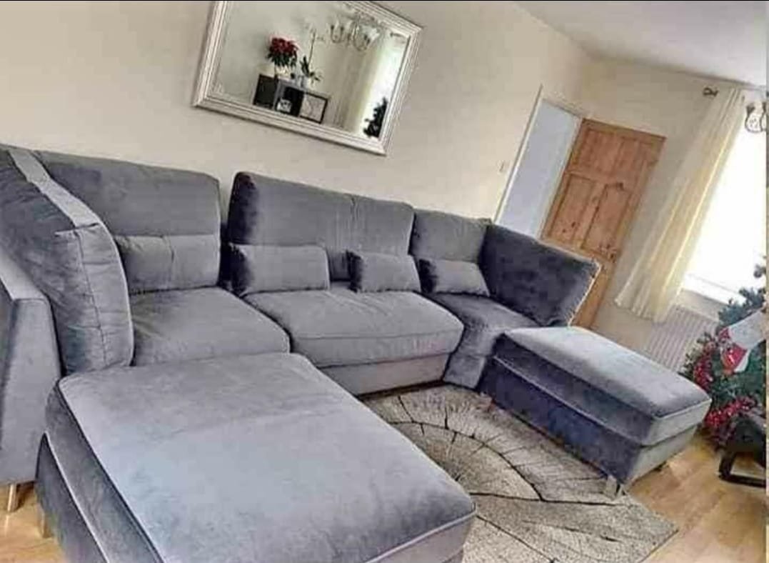 u shape sofa – modern family u shaped sofa with footstool