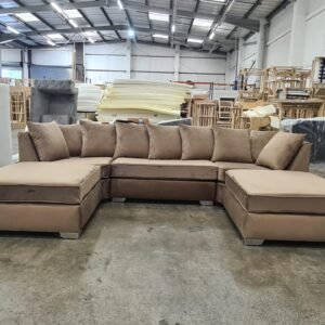 u shape sofa – modern family u shaped sofa with footstool